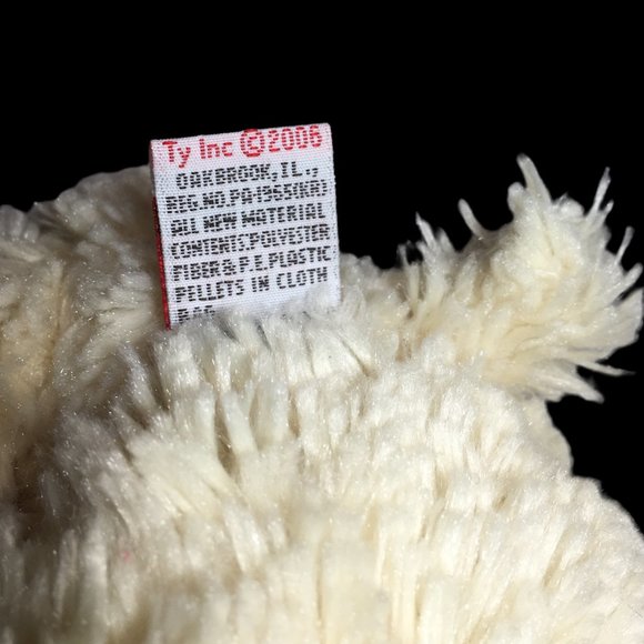 Ty Classic Charisse Ivory Cream Teddy Bear 2006 Beanbag Plush Plaid Bow RARE HTF - Picture 8 of 8